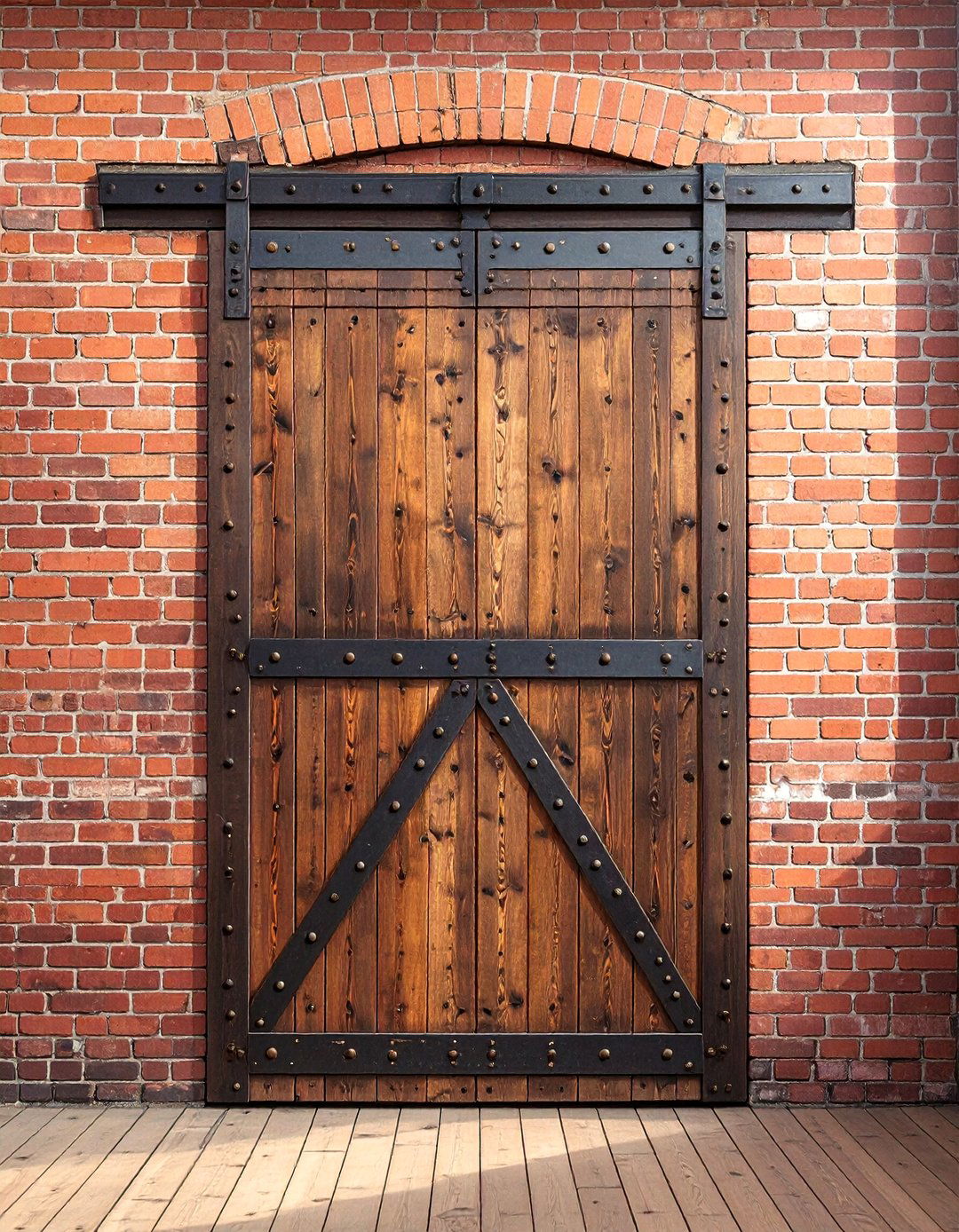 Industrial Metal and Wood Barn Door - 30 barn door closet ideas