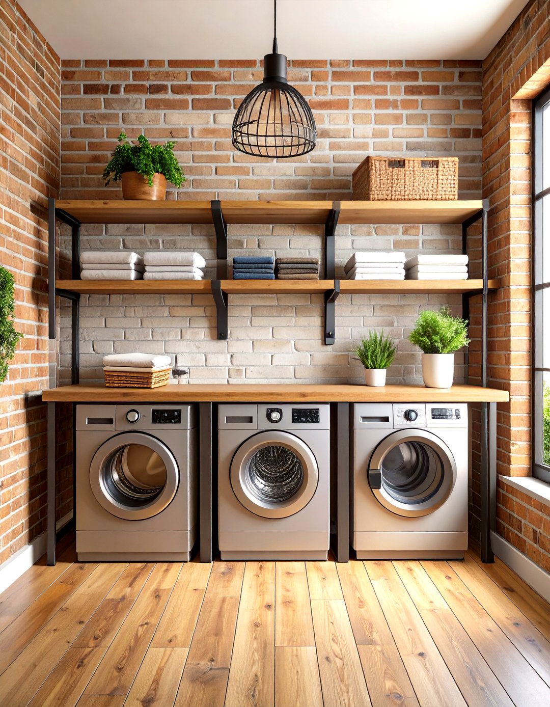 Industrial Pipe Laundry Room Shelves - 30 laundry room shelves ideas