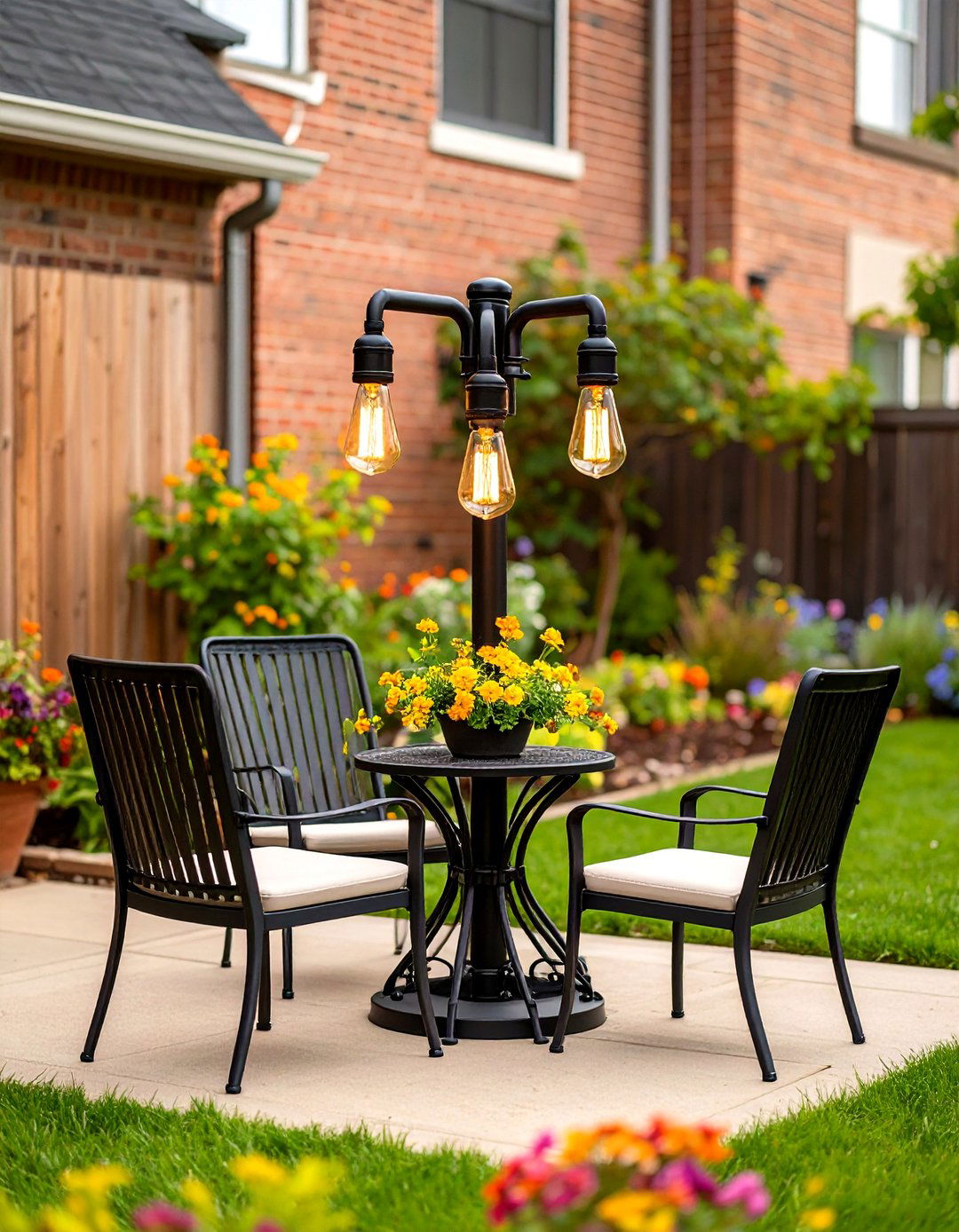 Industrial Pipe Light Fixtures - 30 patio lights ideas