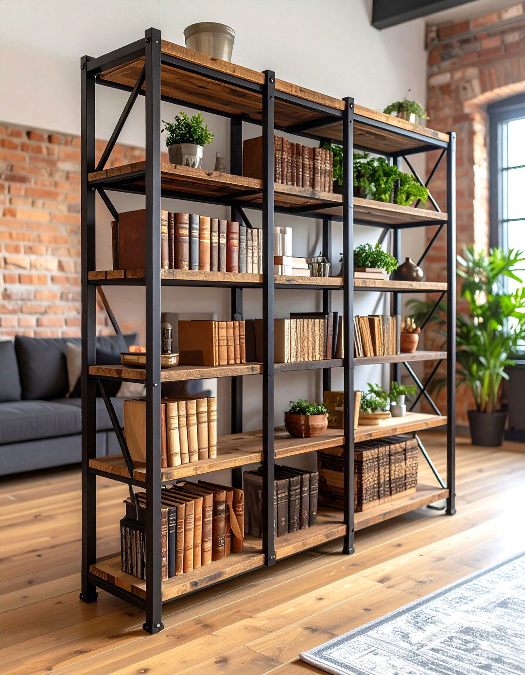 Industrial Pipe Living Room Bookshelves - 30 living room bookshelf ideas