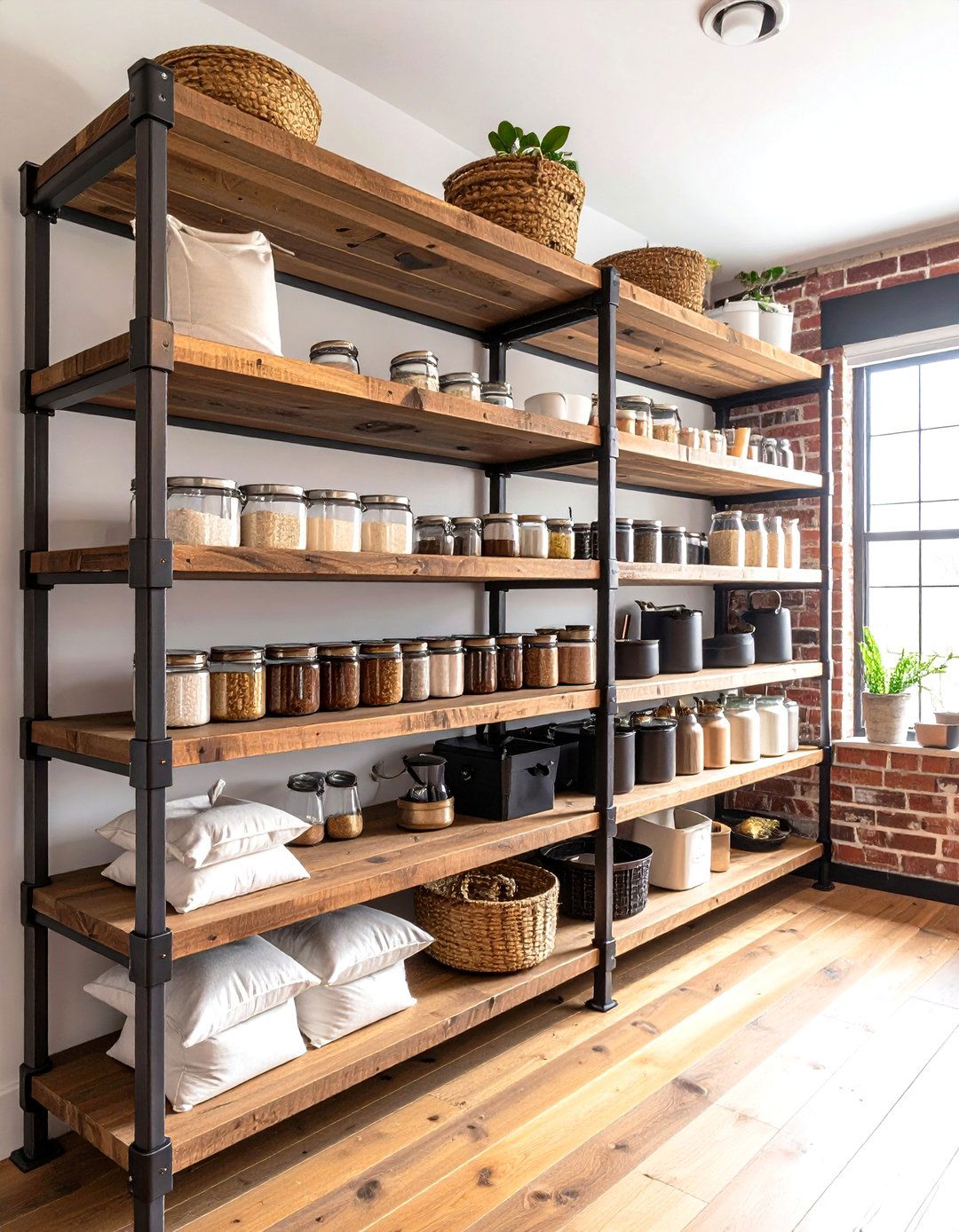 Industrial Pipe Pantry Shelving - 30 pantry shelf ideas