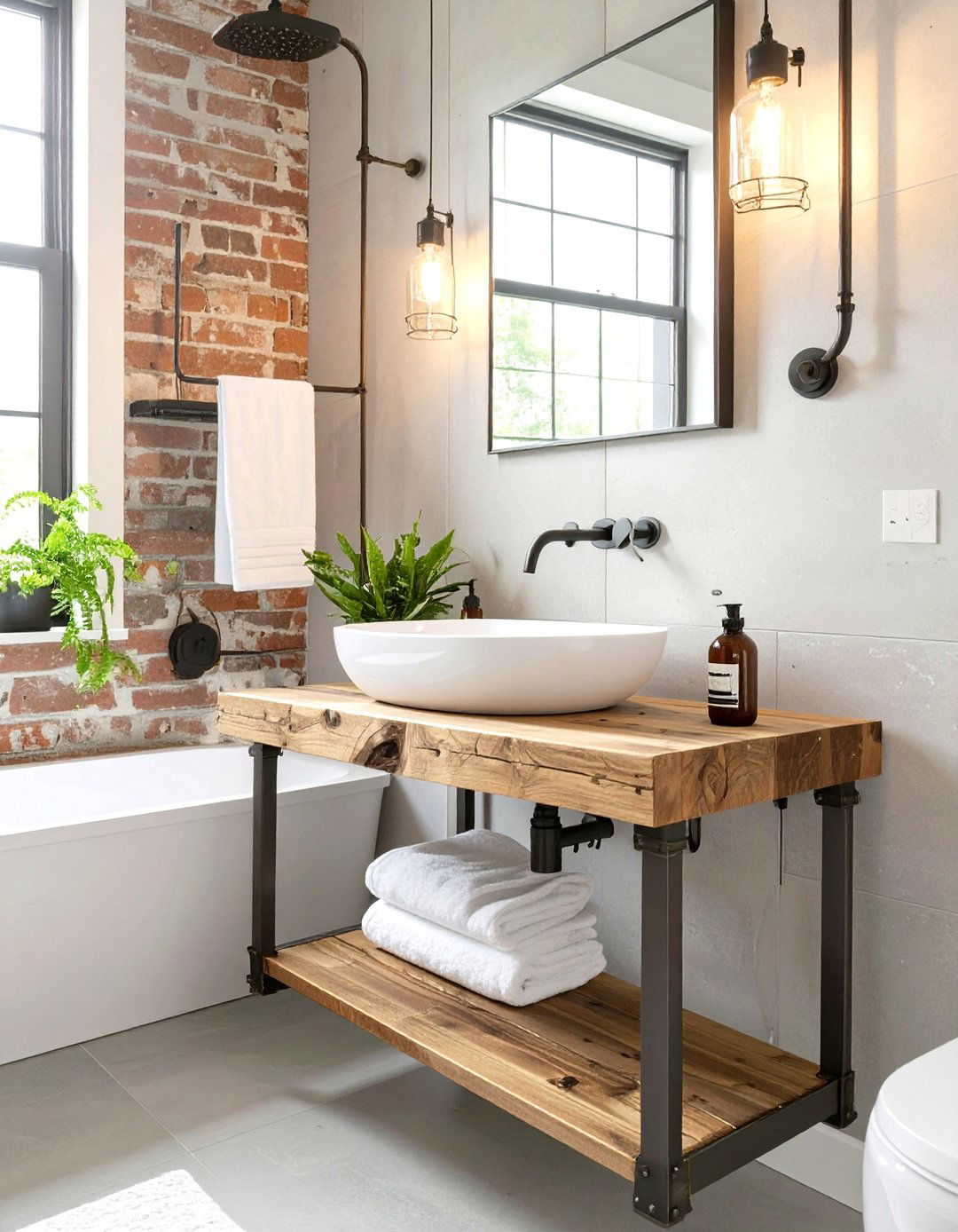 Industrial Pipe Studio Vanity - 30 studio design collection vanity ideas