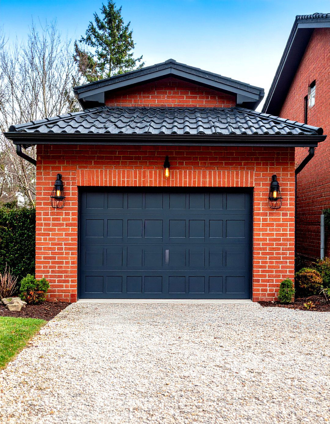 Industrial Pipe Style Garage Lighting - 30 exterior garage lighting ideas