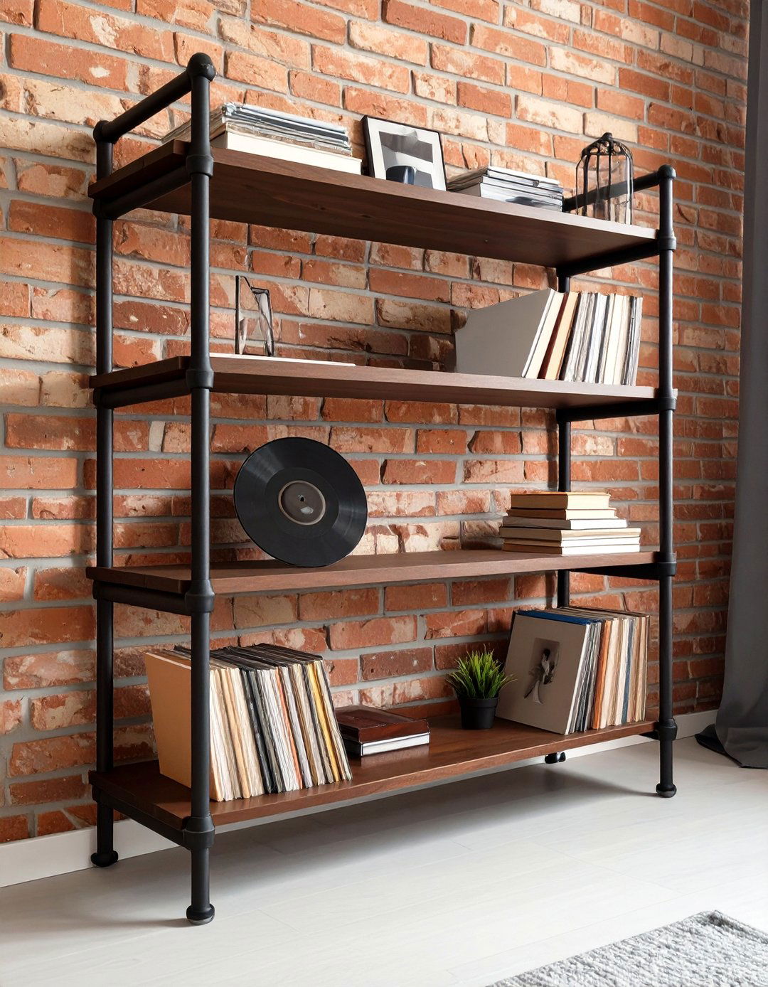 Industrial Pipe and Plank Bedroom Shelving - 30 bedroom bookshelf ideas