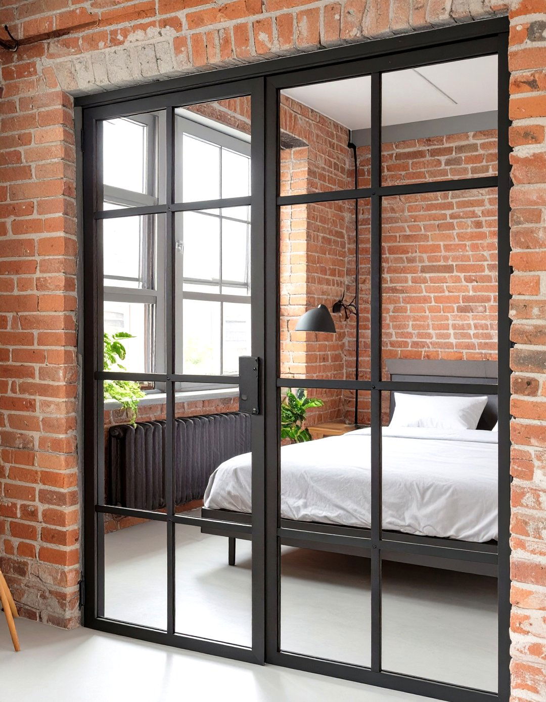 Industrial Steel Frame Bedroom Door - 30 bedroom door ideas