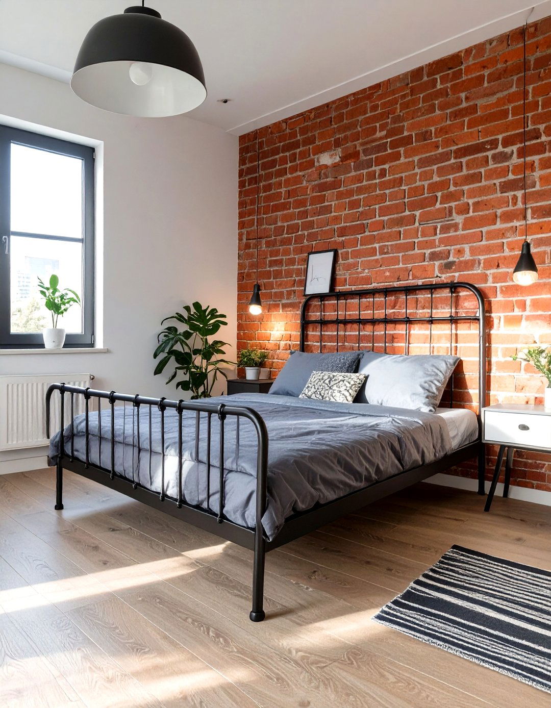 Industrial Style Exposed Brick Wall in a Teen Boys Bedroom - 30 teen boys bedroom ideas