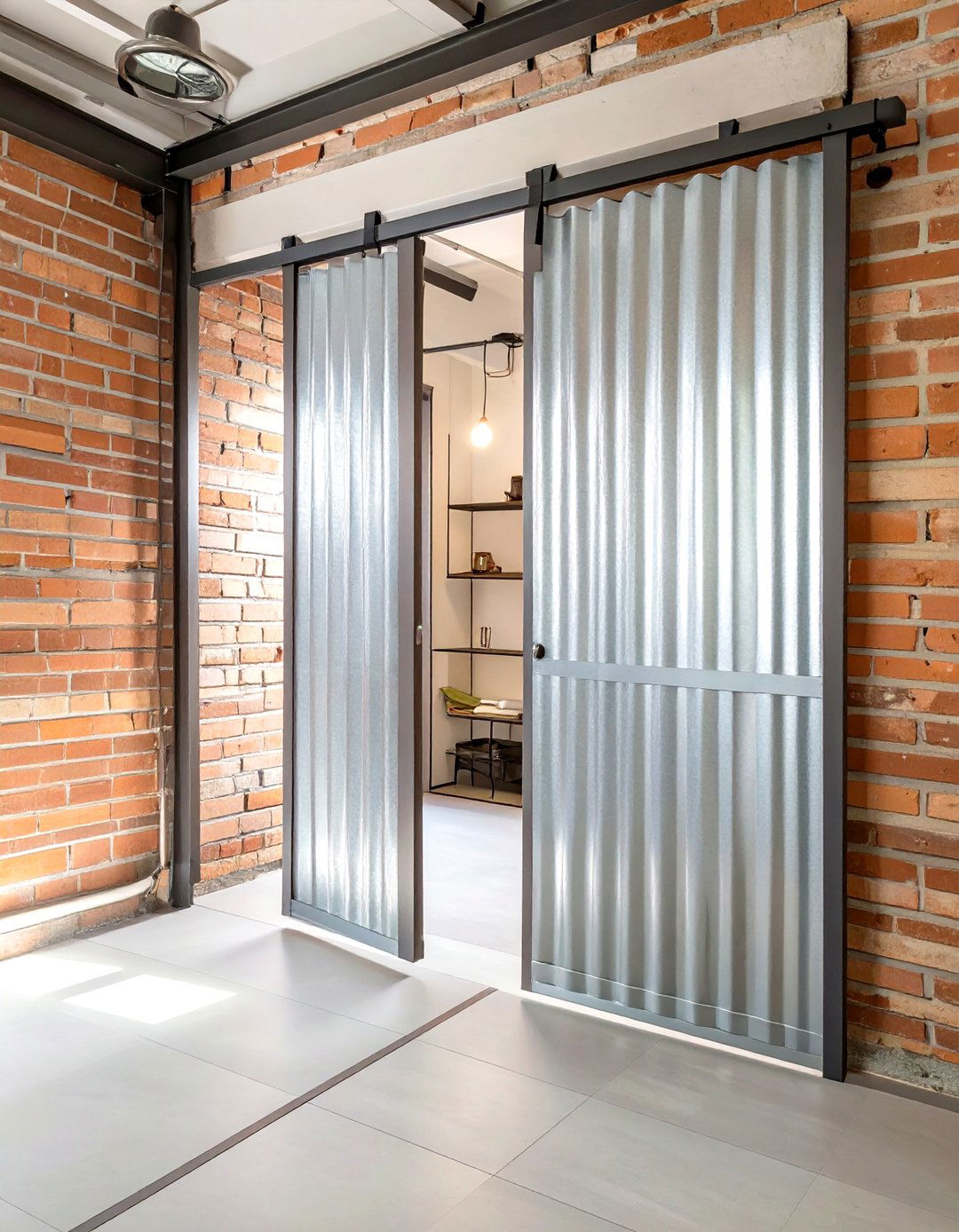 Industrial Style Metal Closet Doors - 30 small closet door ideas