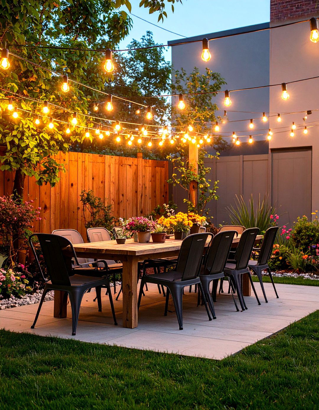Industrial Style Patio String Lights with Edison Bulbs - 30 patio string lights ideas