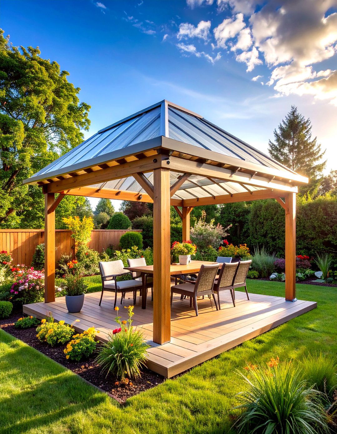 Industrial Style Pergola with Steel and Reclaimed Wood - 30 patio pergola ideas