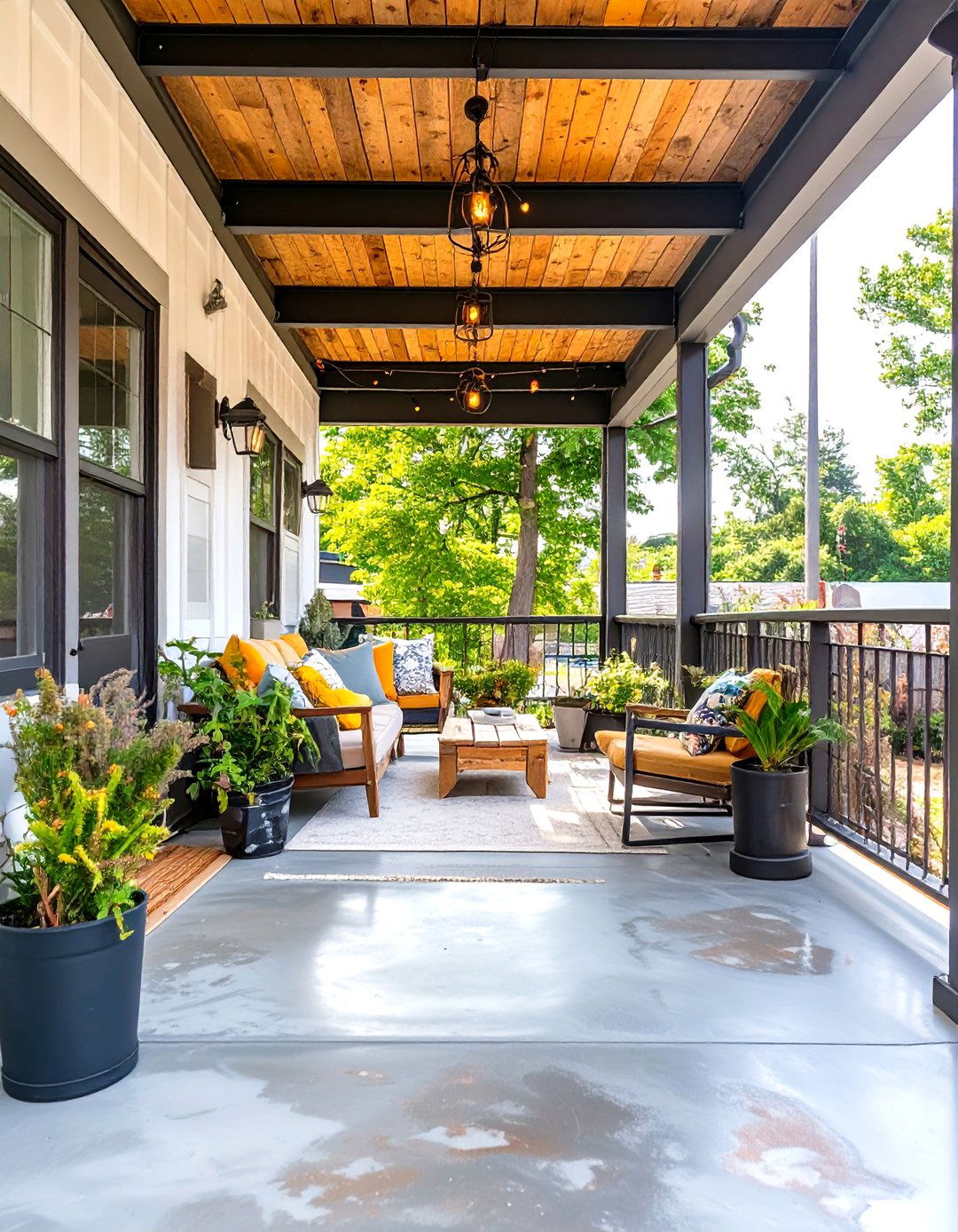 Industrial Style Porch - 30 mobile home porch ideas