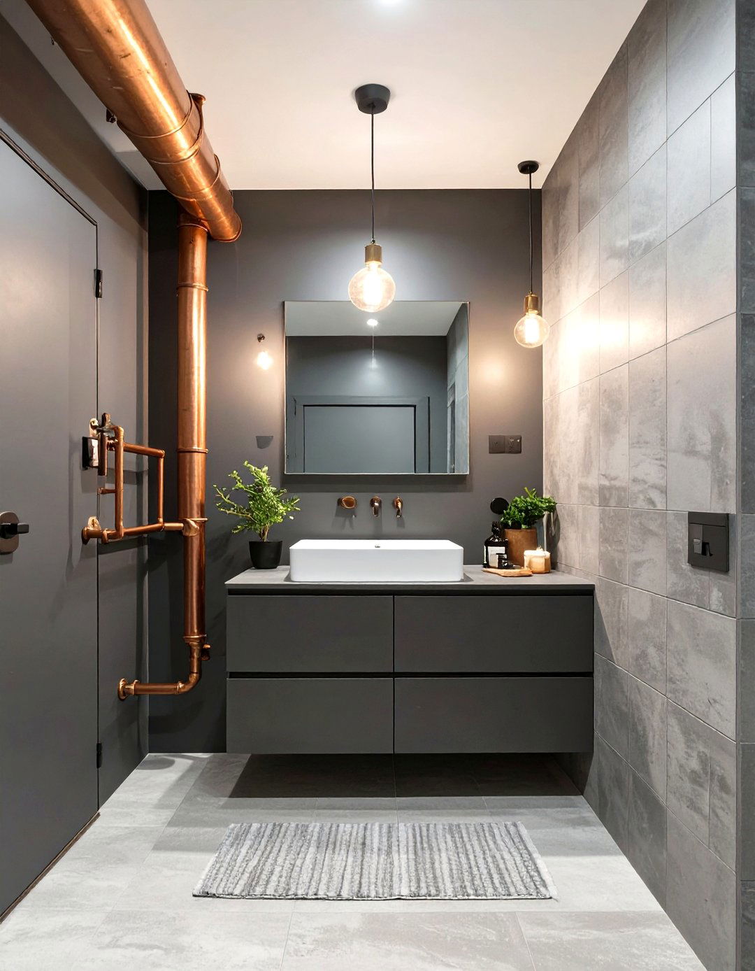 30 Small Grey Bathroom Ideas for a Modern Aesthetic - We Love Home Blog