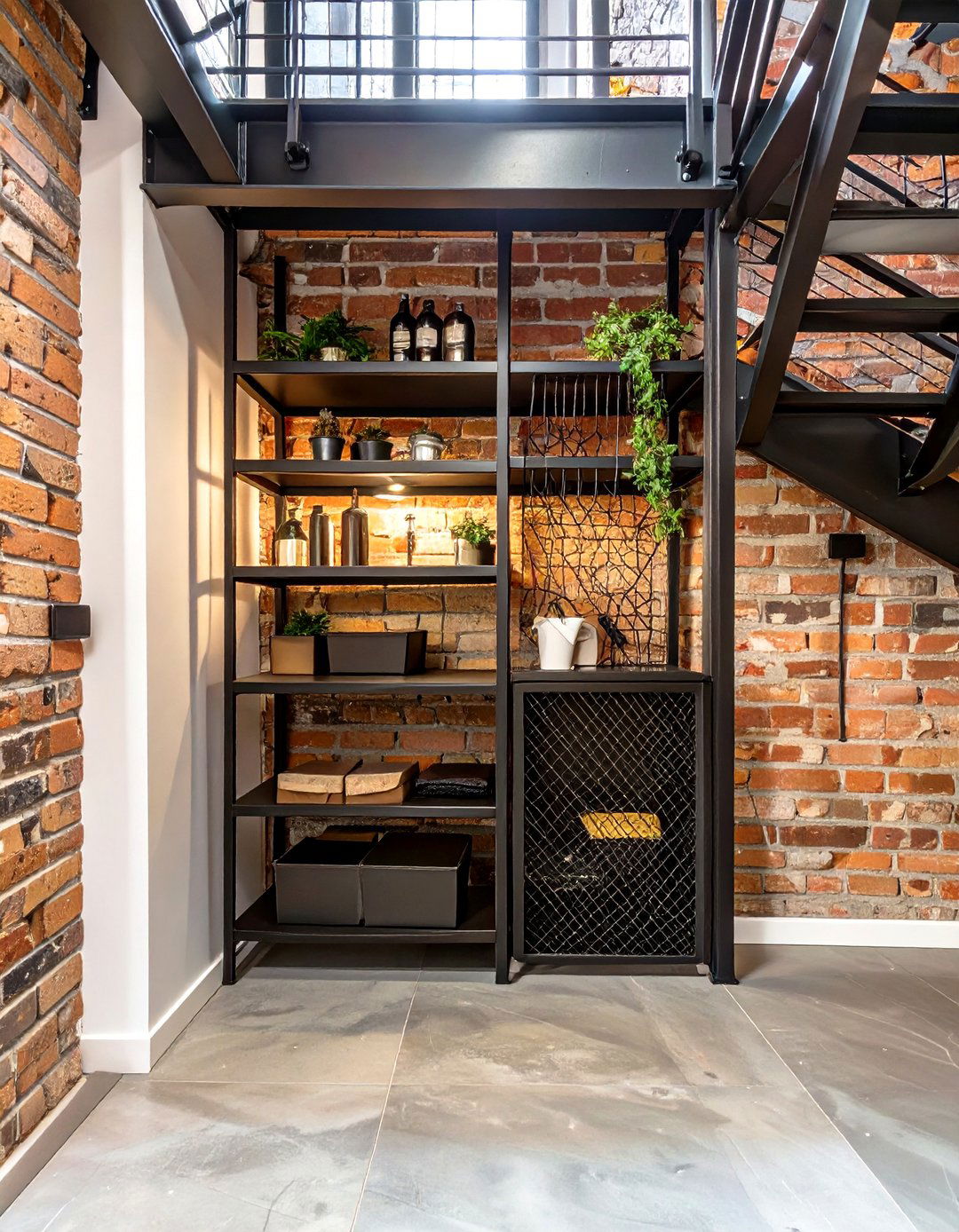 Industrial Style Under Stairs Pantry - 30 under stairs pantry ideas