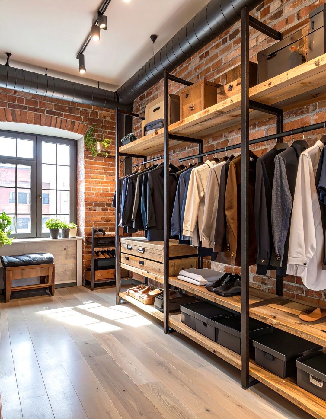 Industrial Style Walk In Closet - 30 walk in closet design ideas