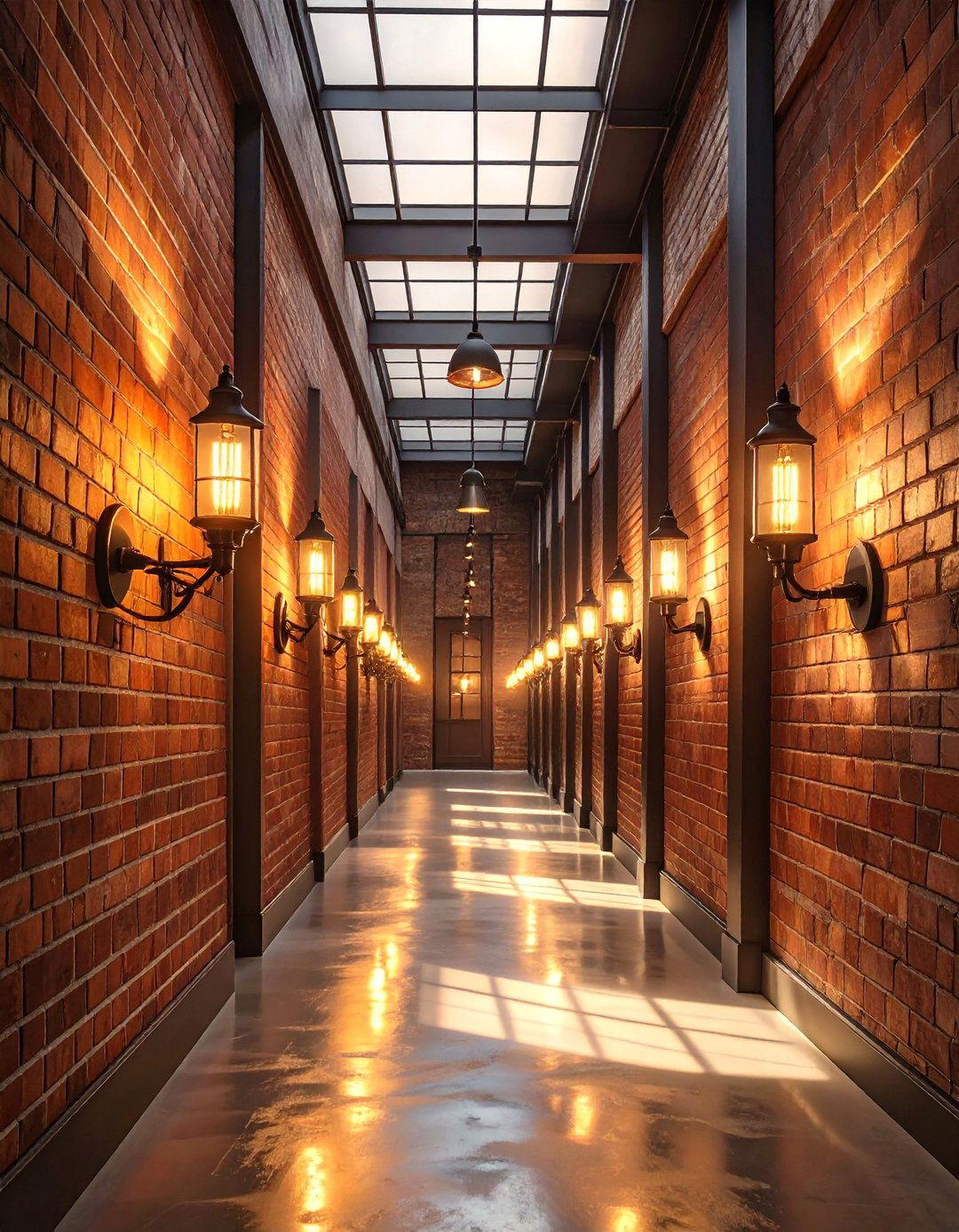 Industrial Style Wall Sconces in a Hallway - 30 best lighting for interior design ideas