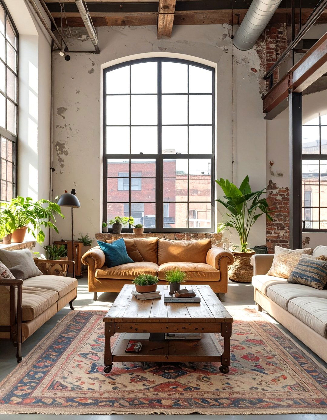 Industrial Style with Salvaged Architectural Elements - 30 industrial home design ideas
