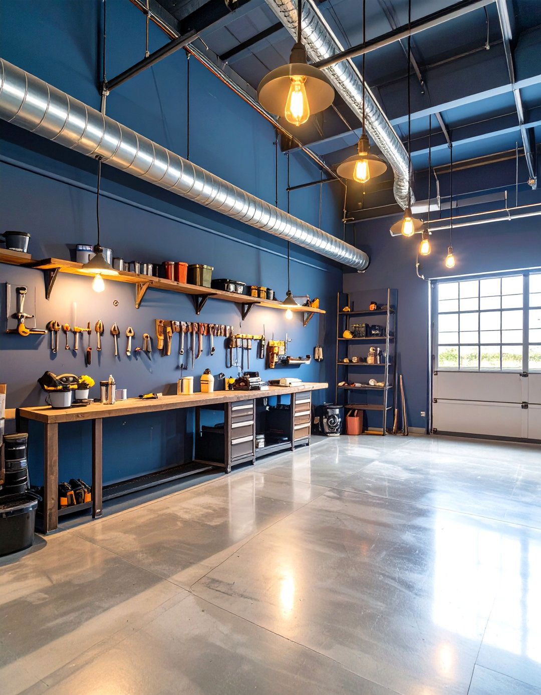 Industrial Warehouse Vibe - 30 garage painting ideas