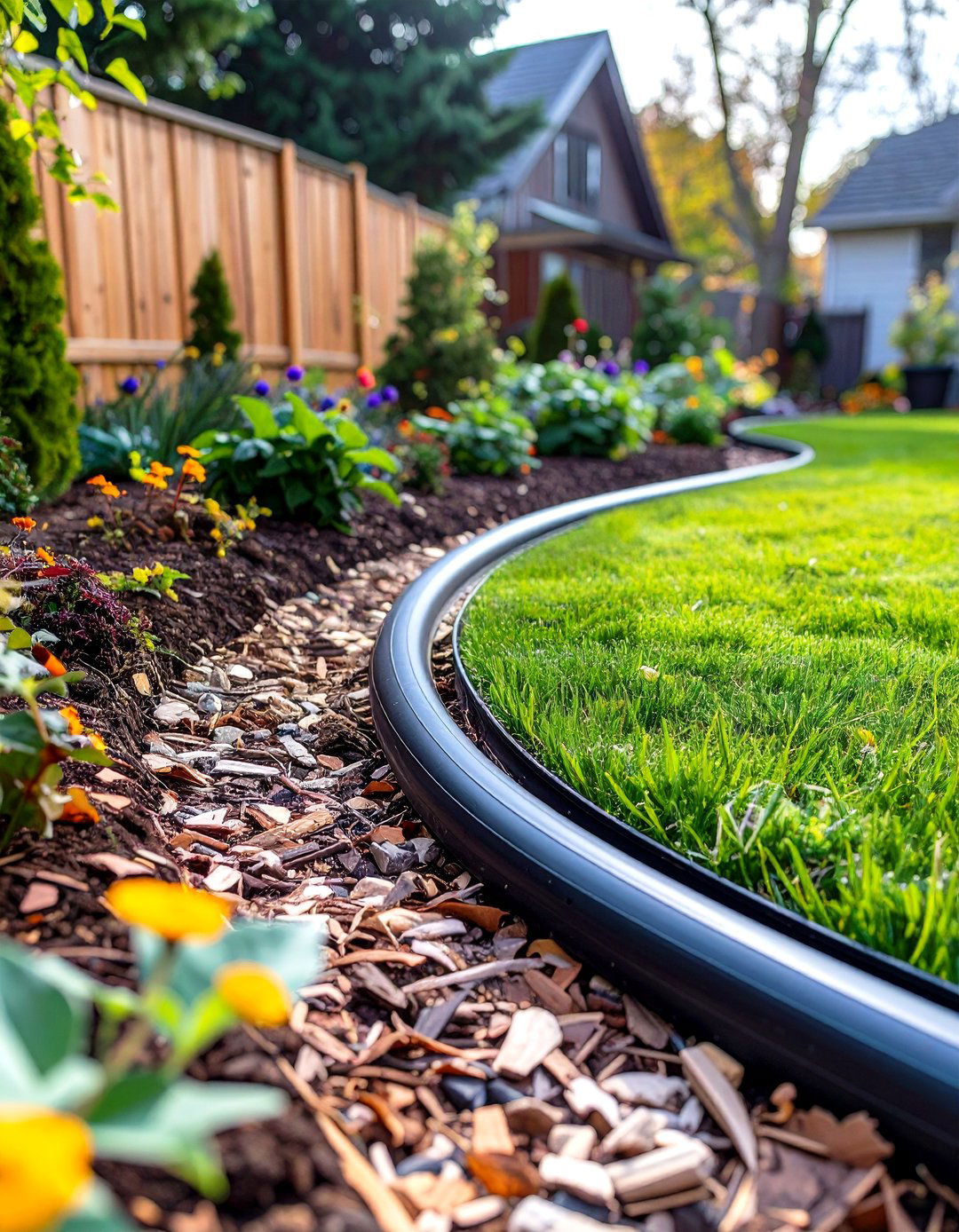 Inexpensive Plastic Garden Edging - 30 cheap creative garden edging ideas