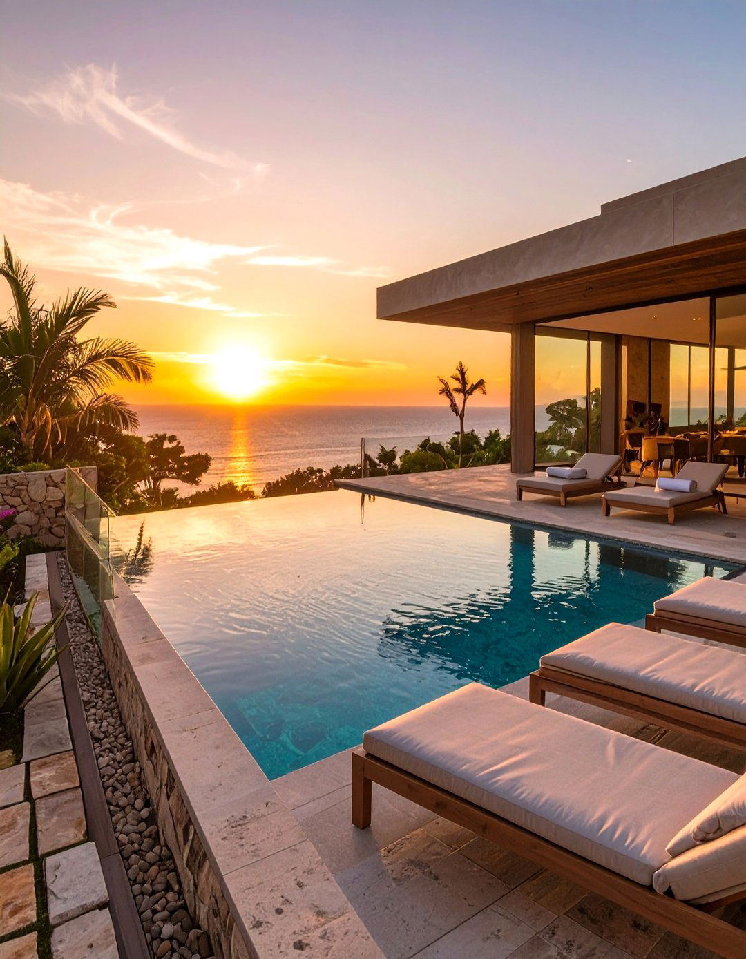 Infinity Edge Scenic Overlook Pool Landscaping - 30 ai pool landscaping ideas