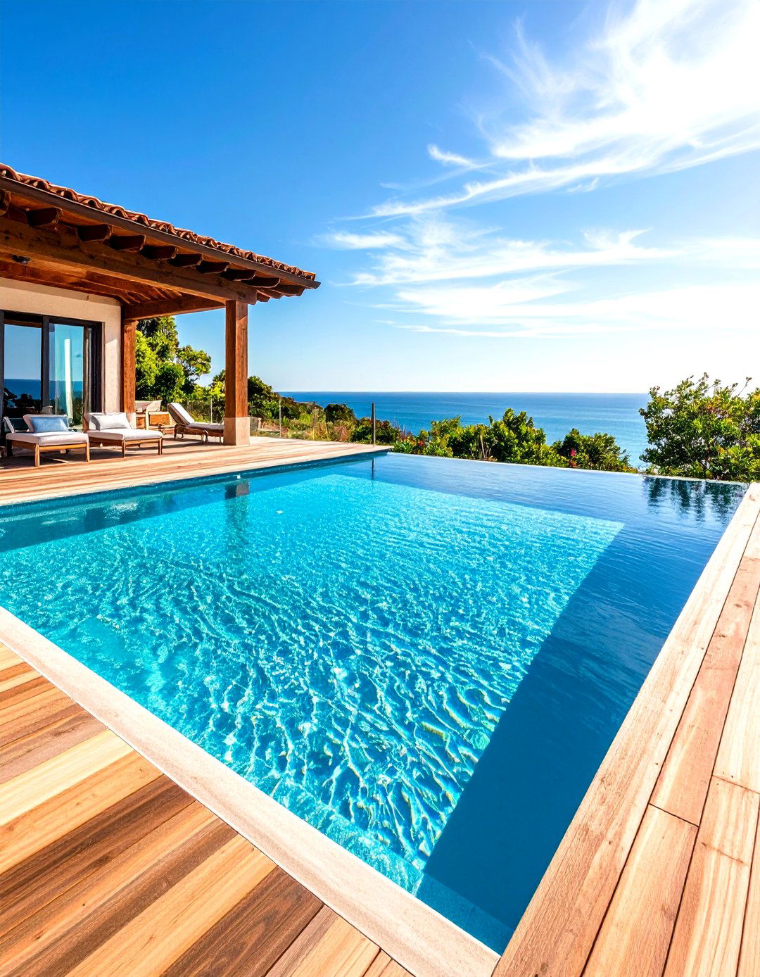 Infinity Edge with a View - 30 pool landscaping design ideas