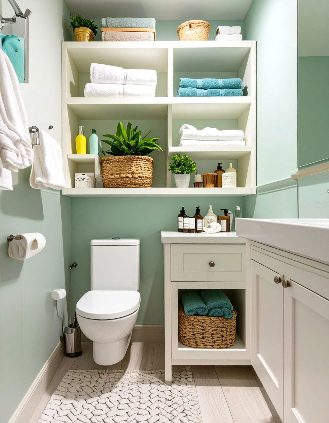 Install Over the Toilet Storage - 30 small bathroom renovation ideas