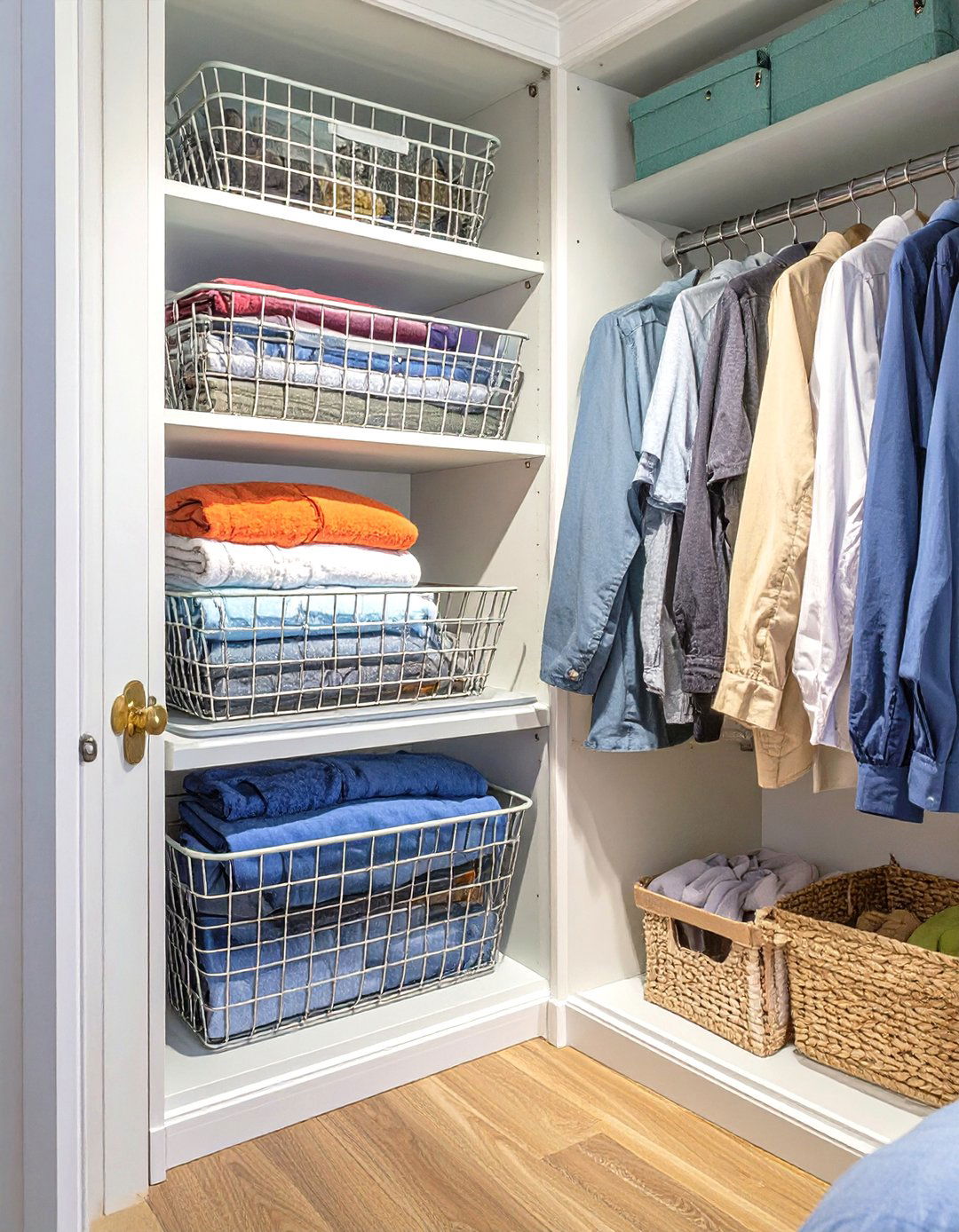 Install Pull Out Baskets or Bins - 30 small closet ideas for bedroom
