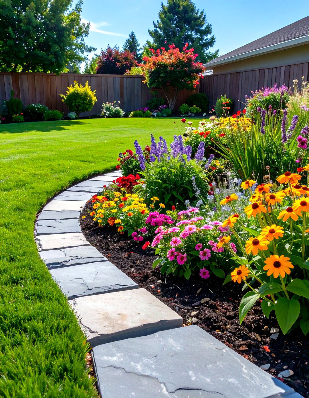Install Simple Stone Edging - 30 simple landscaping ideas