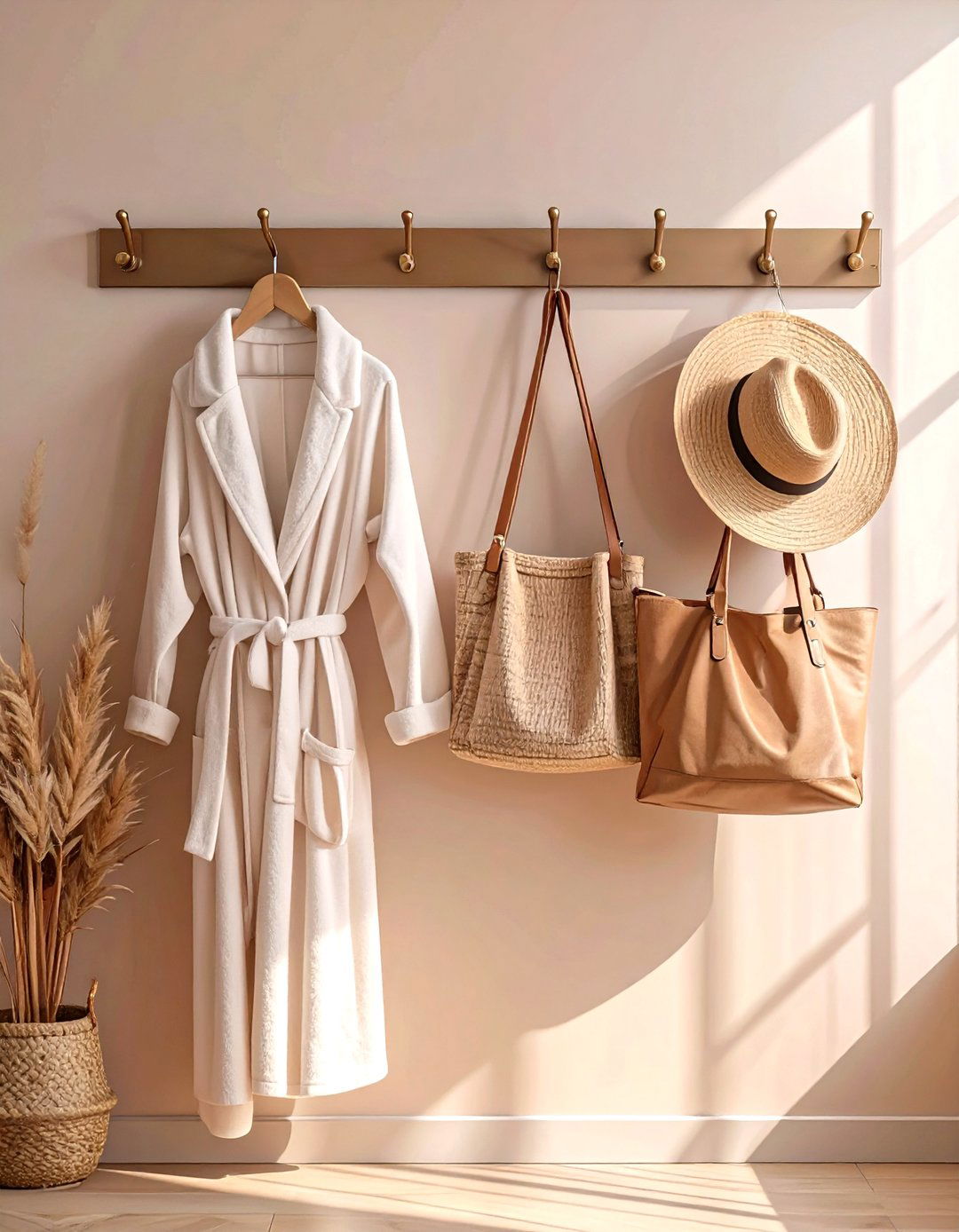 Install Wall Mounted Hooks - 30 small closet storage ideas