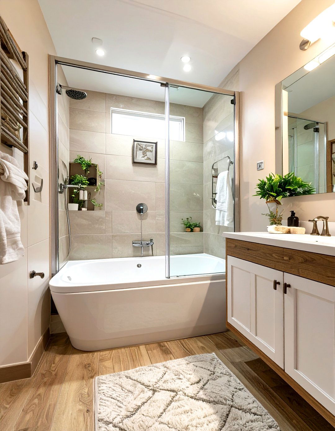 Install a Compact Tub Shower Combination - 30 small guest bathroom ideas