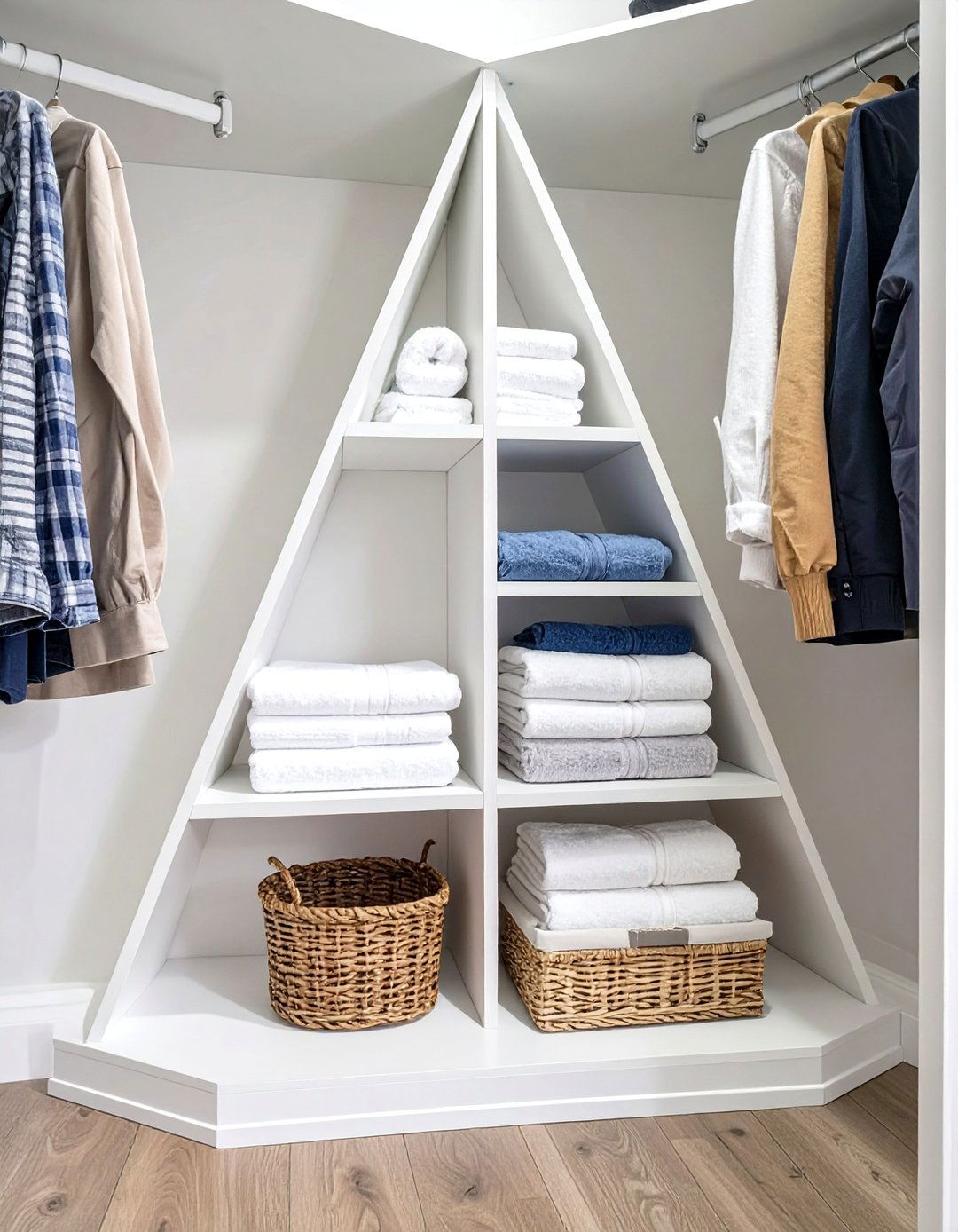 Install a Corner Shelving Unit - 30 small closet organizer ideas