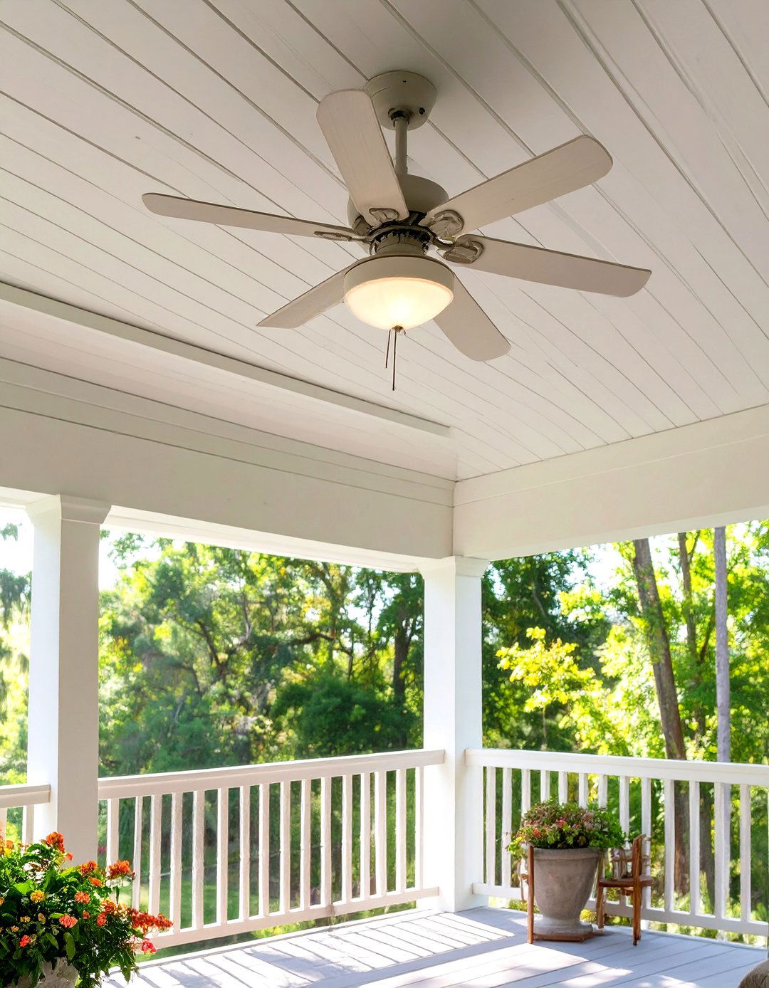 Install a Simple Ceiling Fan - 30 screen porch ideas on a budget