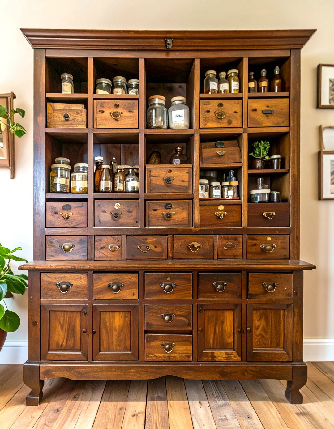 Installing Apothecary Style Storage - 30 vintage interior design ideas