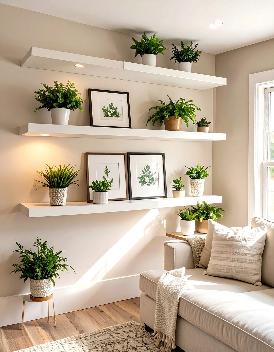 Installing Floating Shelves for Decor - 30 single wide small mobile home living room ideas