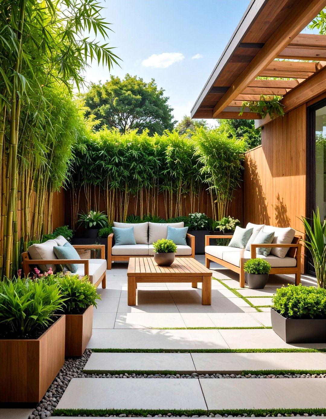 Installing a Bamboo Screen for a Modern Look - 30 privacy landscaping ideas