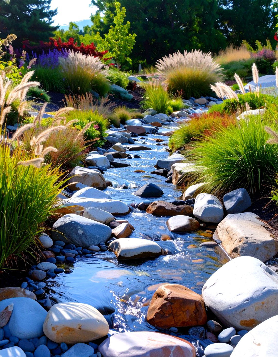 Installing a Dry Creek Bed for Drainage - 30 steep hillside landscaping ideas on a budget