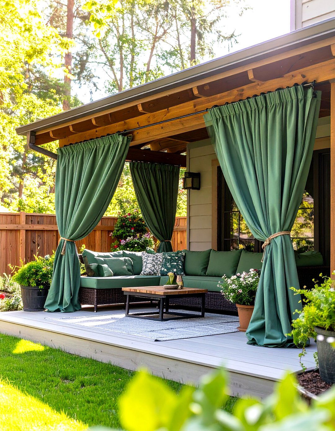 Insulated Thermal Patio Curtains for Temperature Control - 30 patio curtain ideas