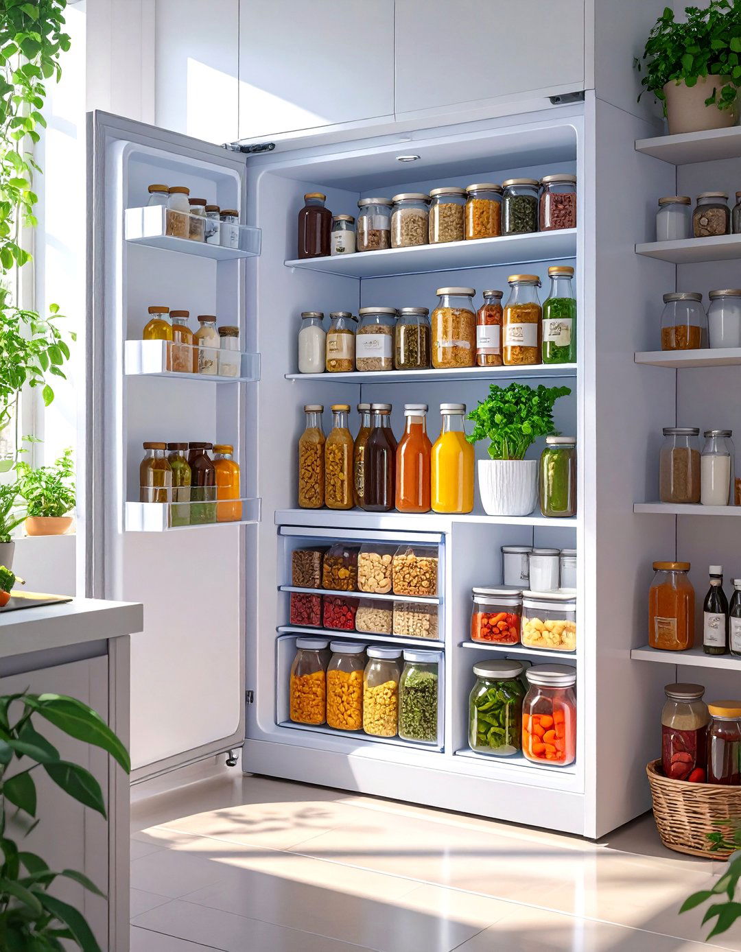 Integrate a Pull Out Vertical Pantry - 30 small kitchen storage ideas