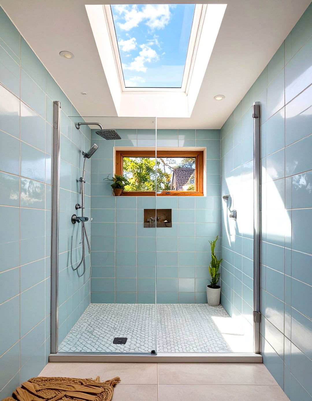 Integrate a Skylight Above the Shower - 30 shower remodel ideas