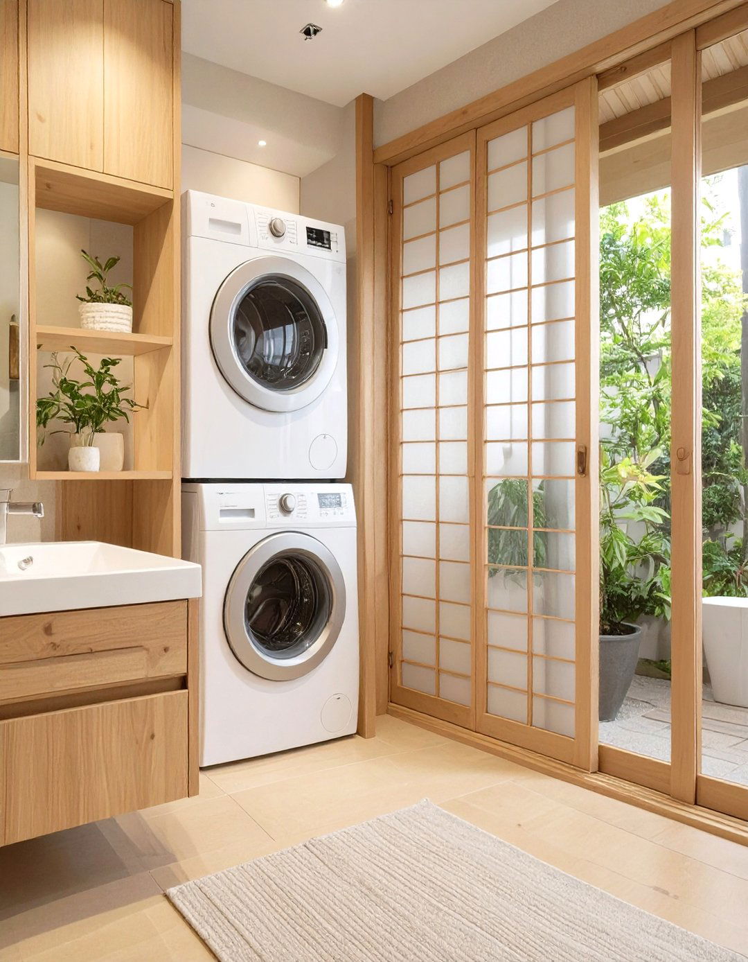 Integrated Bathroom and Laundry Space - 30 japanese bathroom design ideas