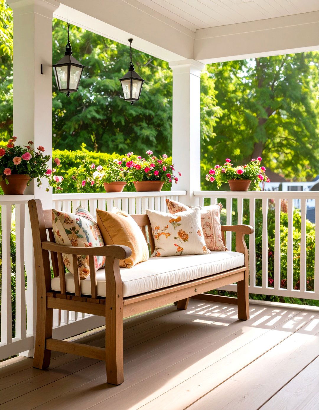 Integrated Bench Porch Railing - 30 front porch railing ideas