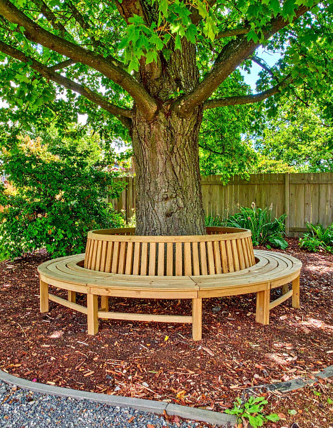 Integrated Bench Tree Ring - 30 landscape tree ring ideas
