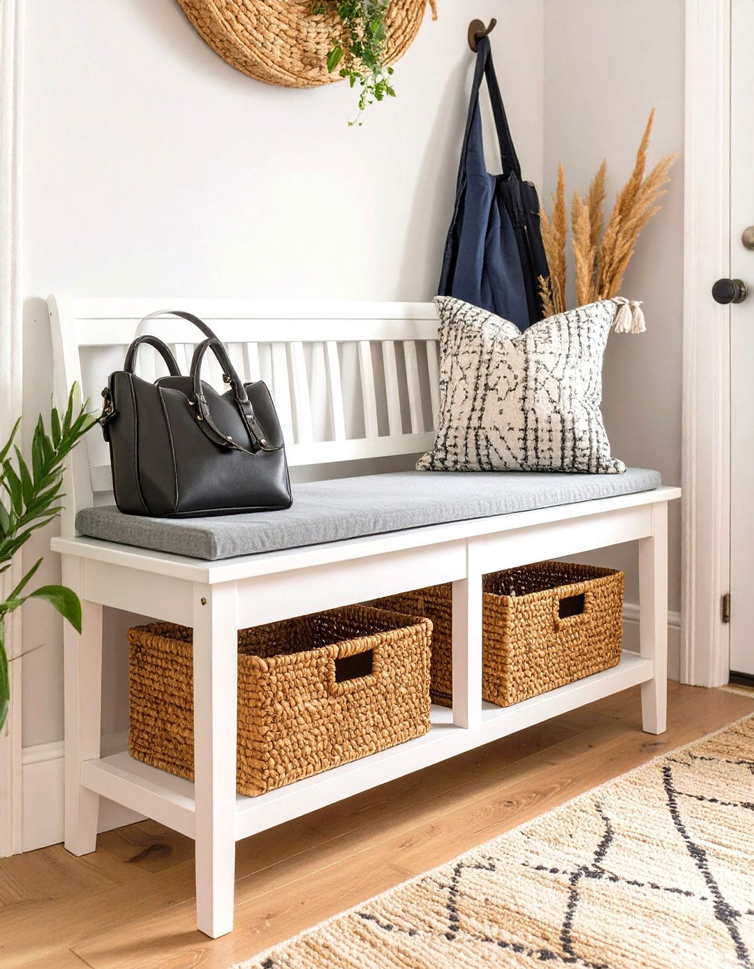 Integrated Bench with Shoe Storage - 30 small entryway design ideas