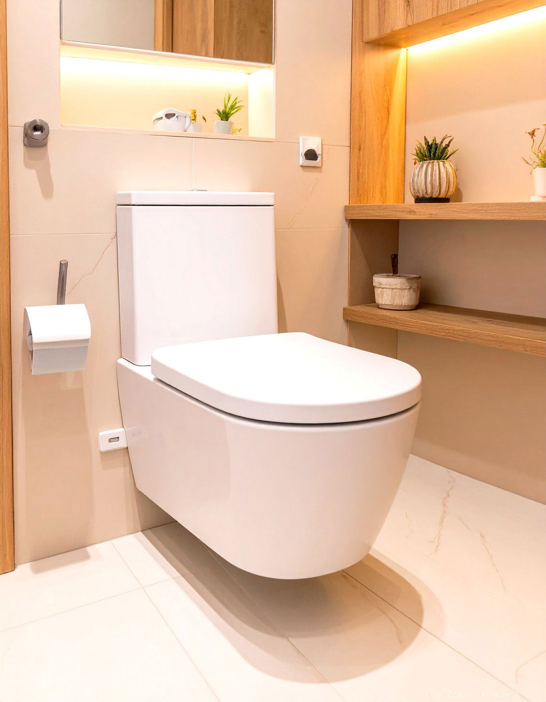 Integrated Bidet Toilet in a Water Closet - 30 water closet ideas