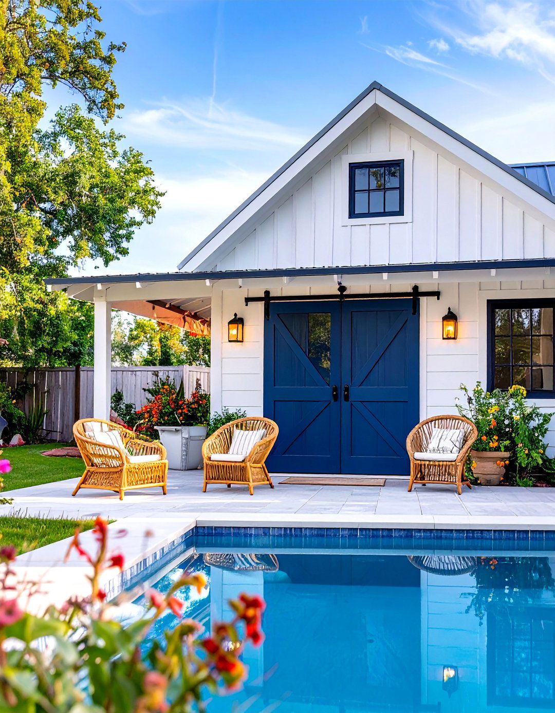 Integrated Cabana and Bathroom - 30 pool bathroom ideas