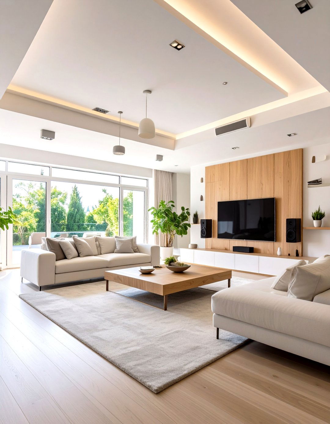 Integrated Ceiling Speaker System - 30 living room ceiling ideas