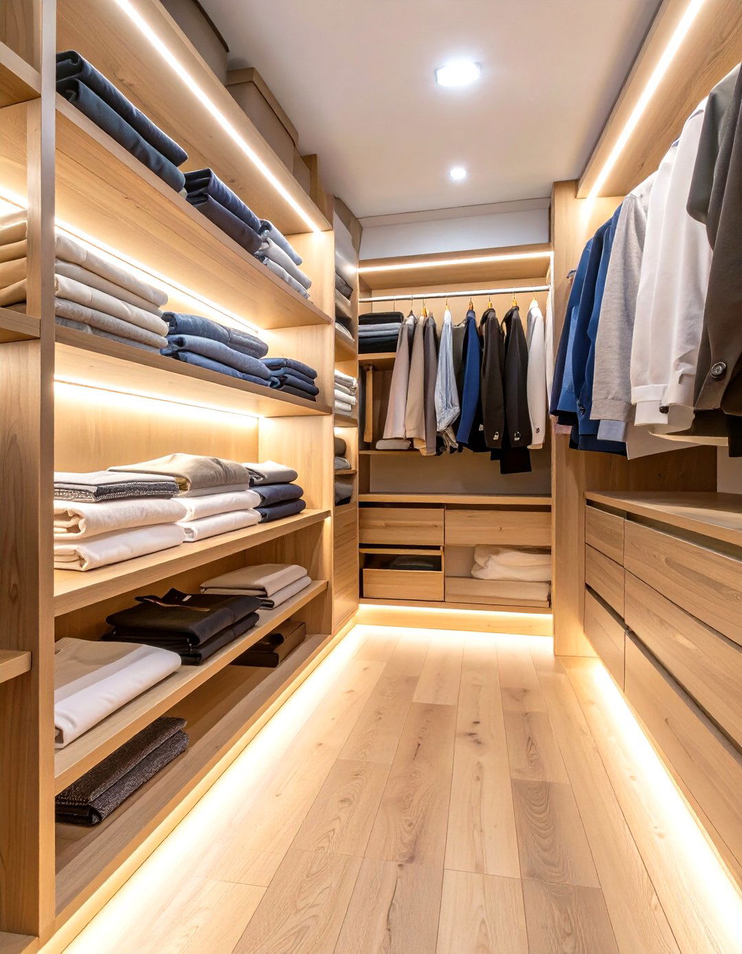 Integrated Closet Lighting - 30 small bedroom closet ideas