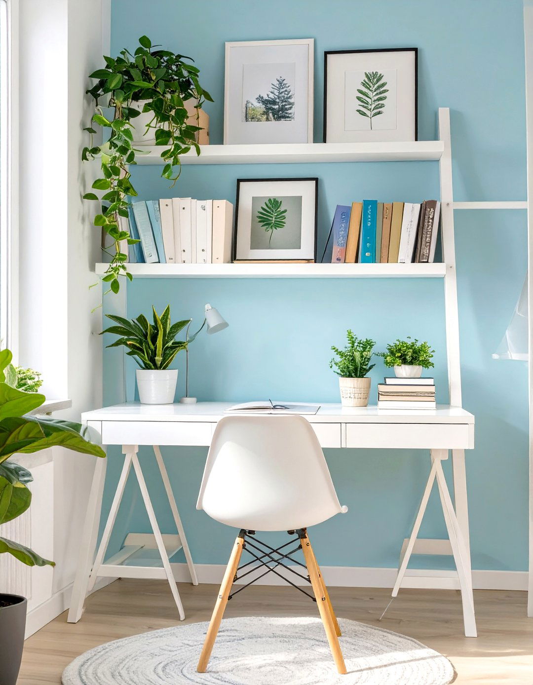 Integrated Desk and Shelf Combos - 30 small office decor ideas for work