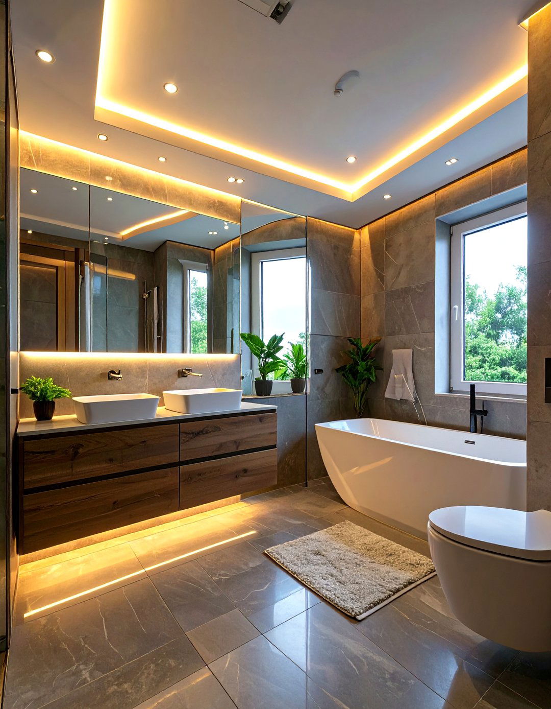 Integrated Lighting Bathroom - 30 bathroom ideas modern