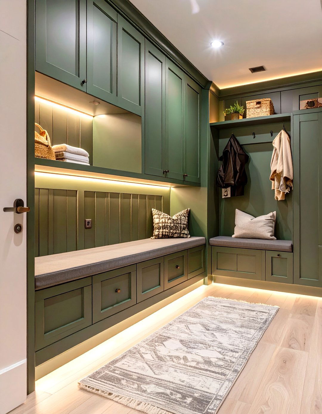 Integrated Lighting Small Mudroom - 30 small mudroom mudroom ideas