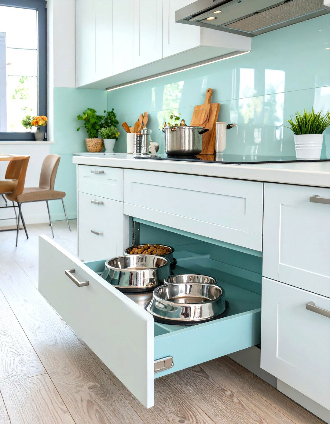 Integrated Pet Station Kitchen Renovation - 30 what are the top kitchen renovation trends ideas