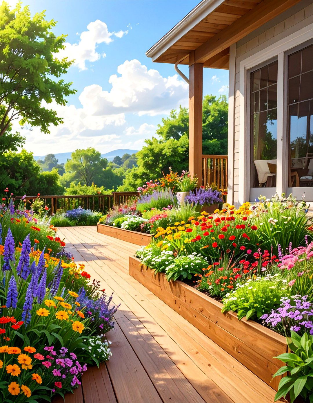 Integrated Planter Box Skirting - 30 horizontal deck skirting ideas